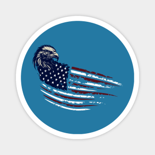 Eagle and American flag. Independence Day Magnet